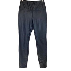 Lysse Blue Faux Leather Tapered Leg Pants Sz S